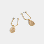 Hammered Charm Dangle Earrings