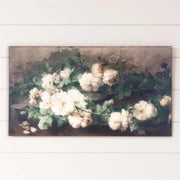 Metal White Floral Painting