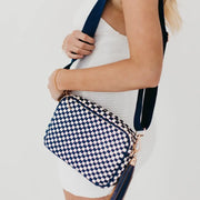 Willow Navy Check Crossbody