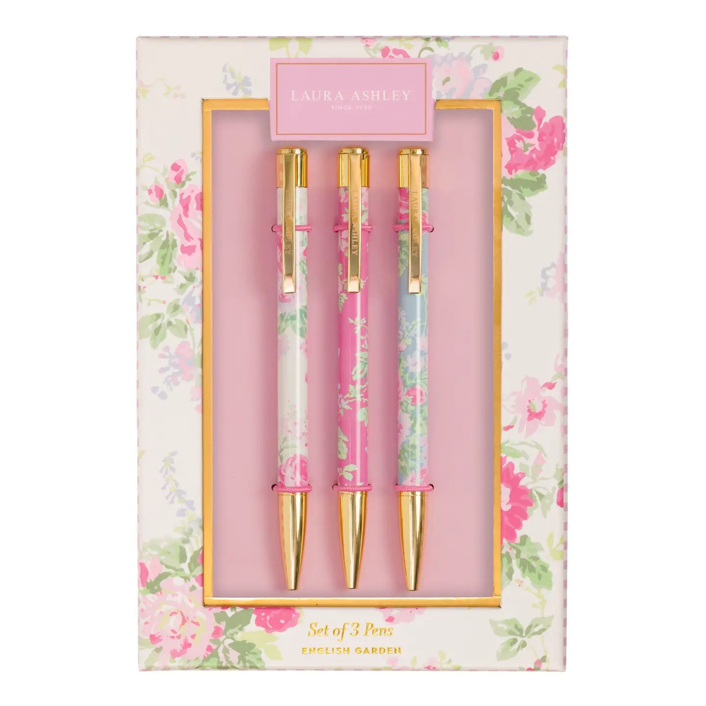 Laura Ashley English Garden Pen Set of 3