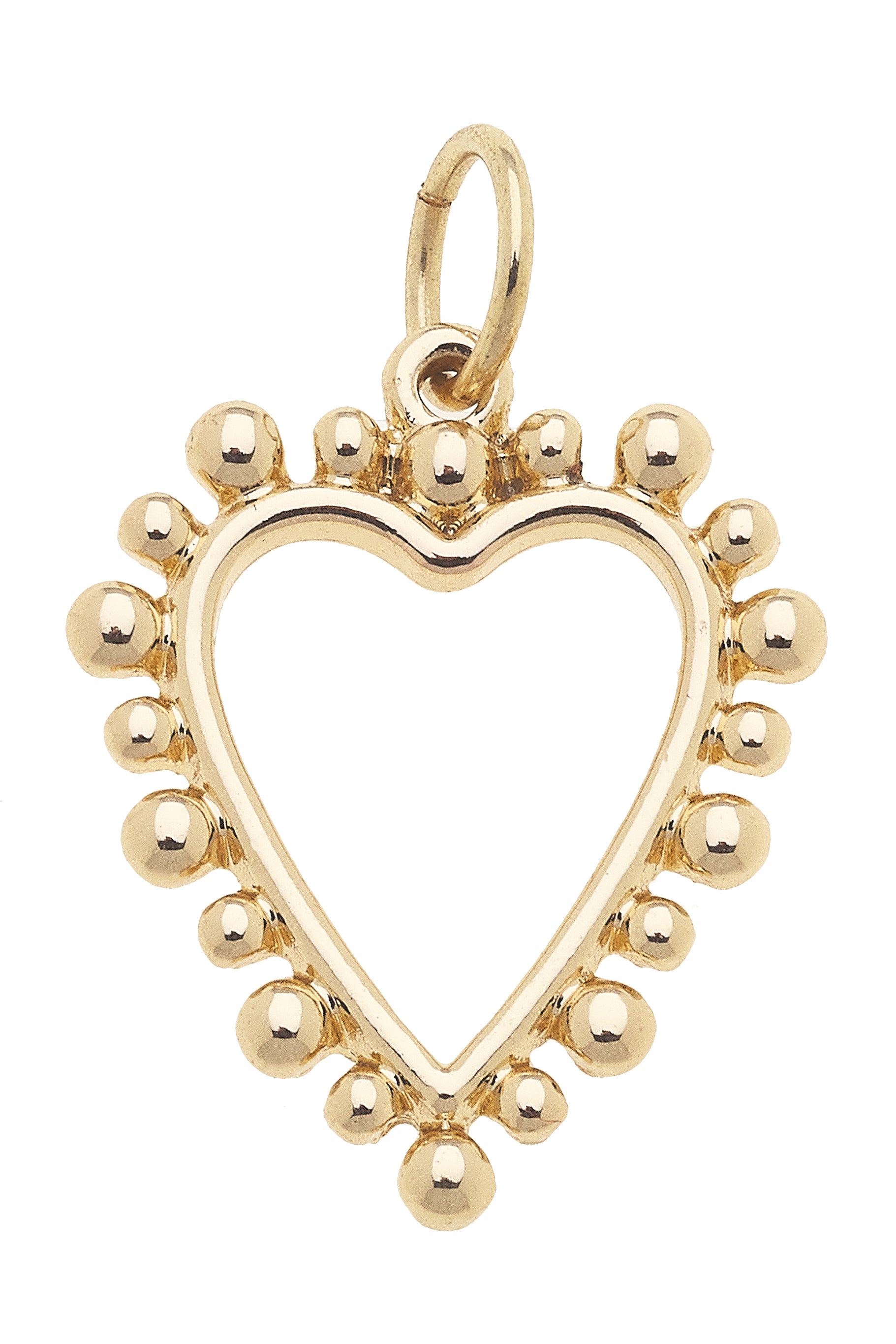 Studded Open Heart Charm