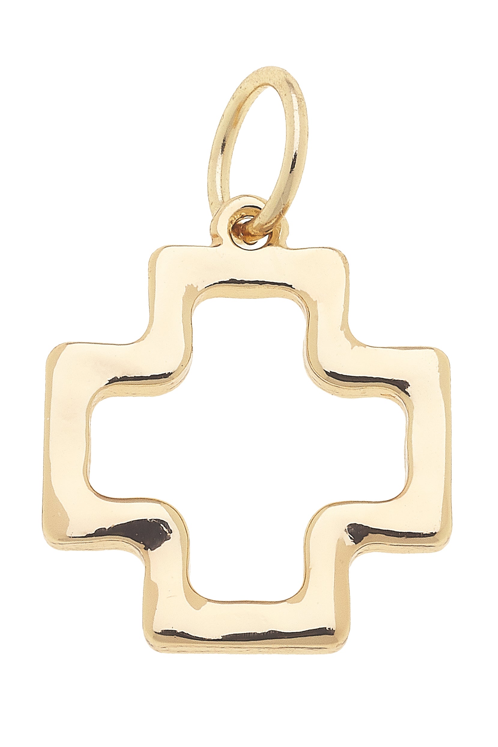 Open Square Cross Charm