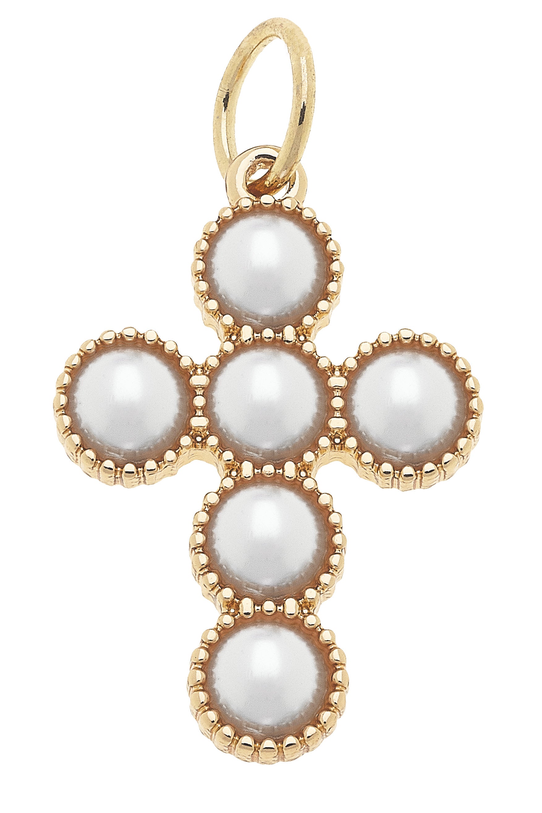 Pearl Cross Charm