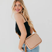 Willow Brown Check Crossbody