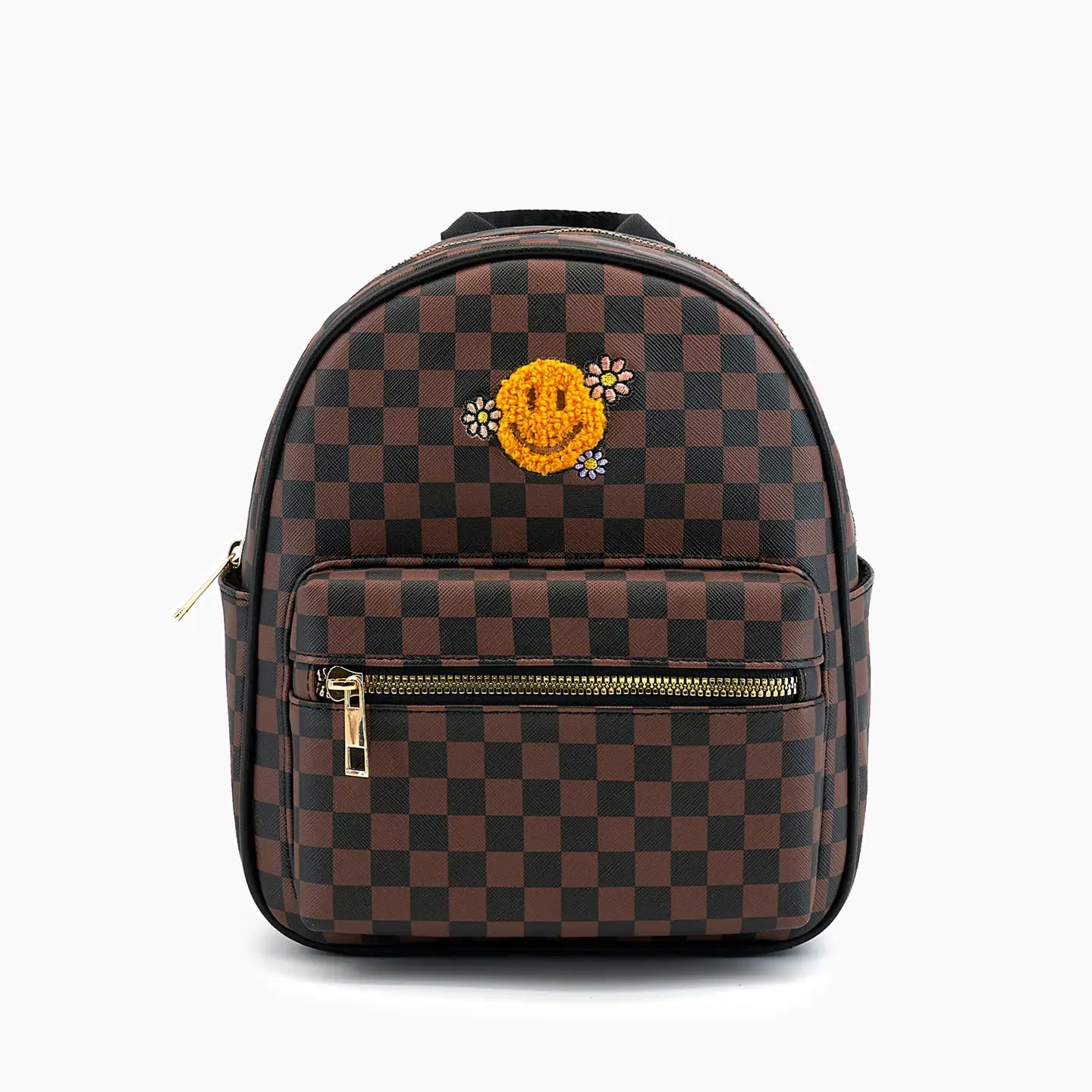 Smiley Checkered Backpack