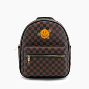 Smiley Checkered Backpack