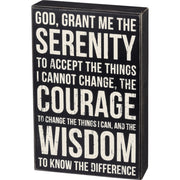 Serenity Prayer Box Sign