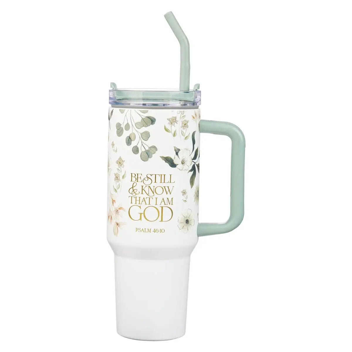 Psalm 46:10 Straw Tumbler