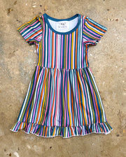 Daisy Lane Striped Onesie Dress