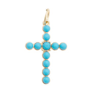 Turquoise Cross Charm