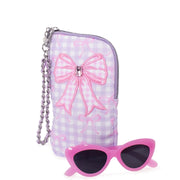 Gingham Bows Sunglasses & Wristlet