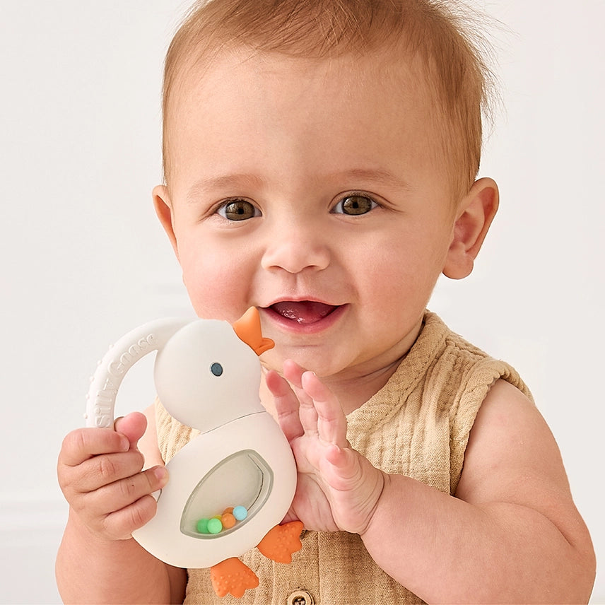 Silicone Duck Rattle Teether