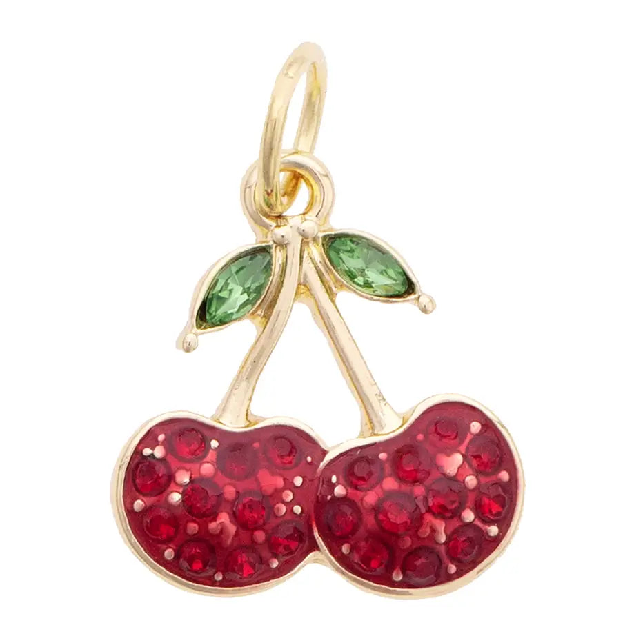 Pave Cherries Charm
