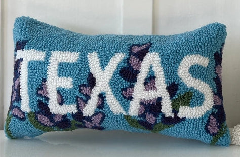Texas Blue Bonnet Hook Pillow