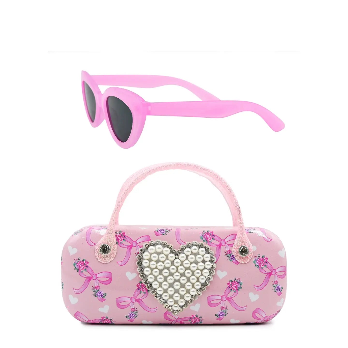Pearl Heart Sunglasses & Case