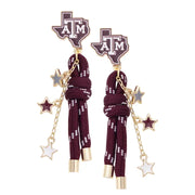 Texas A&M Paracord Spirit Earrings