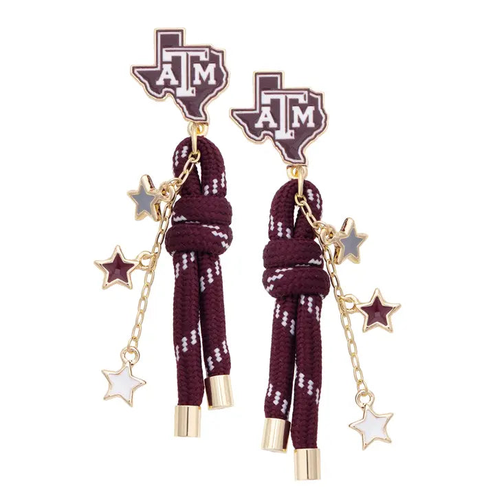 Texas A&M Paracord Spirit Earrings