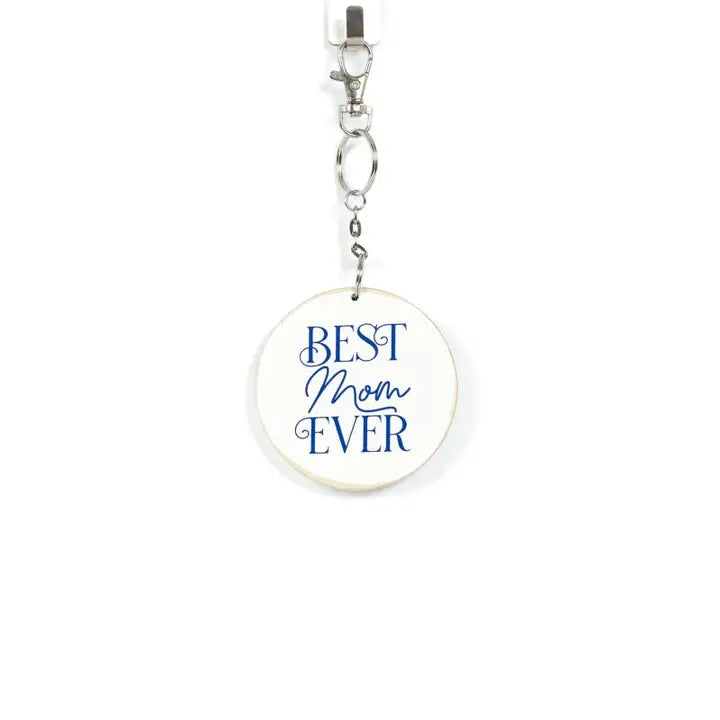 Best Mom Wood Keychain