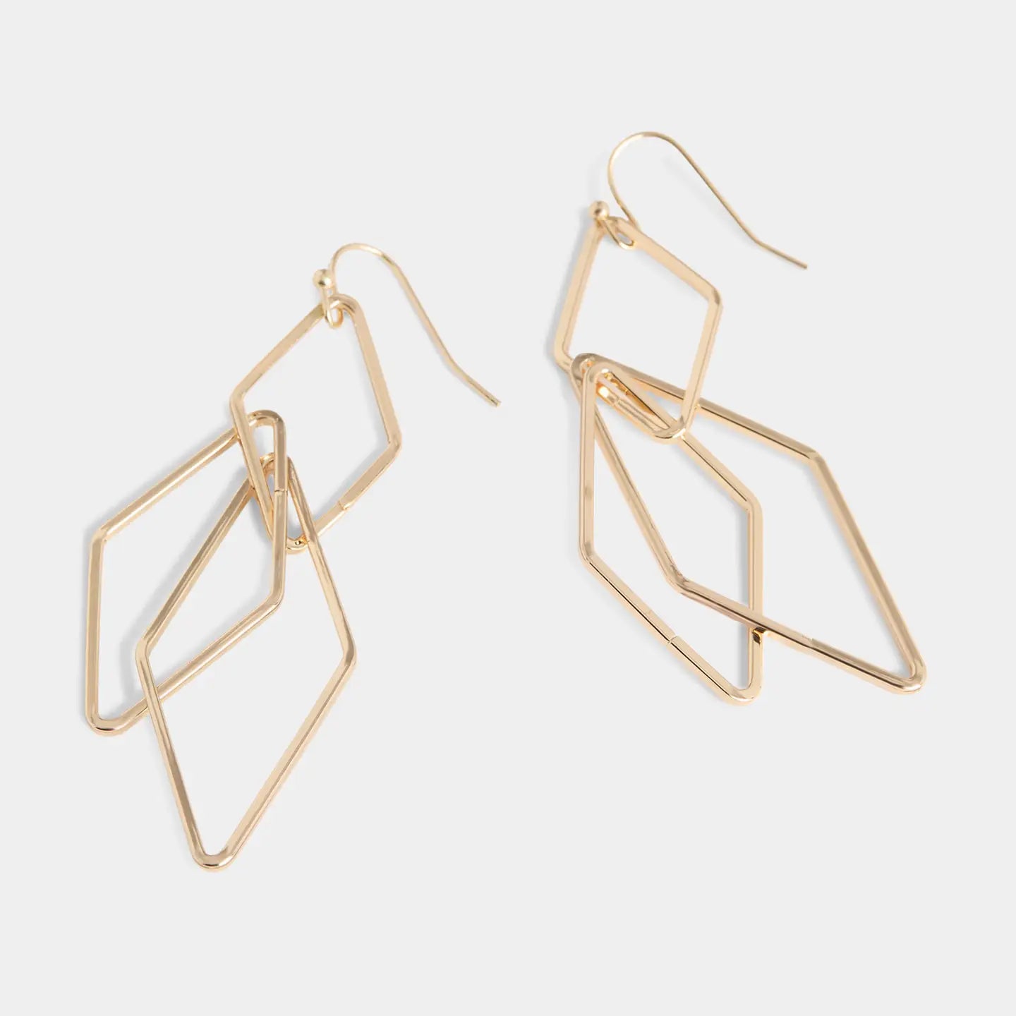 Gold Dangle Diamonds Earrings