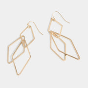 Gold Dangle Diamonds Earrings