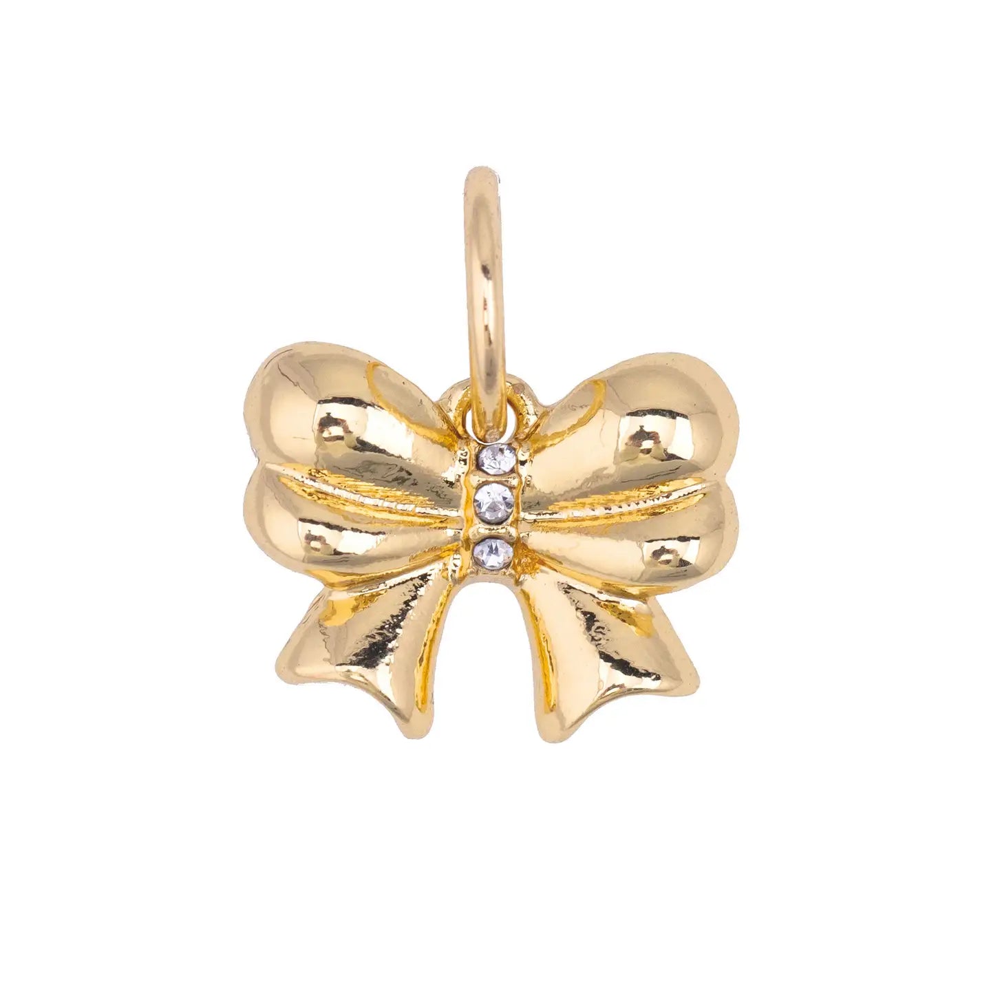 Rhinestone Ribbon Bow Charm