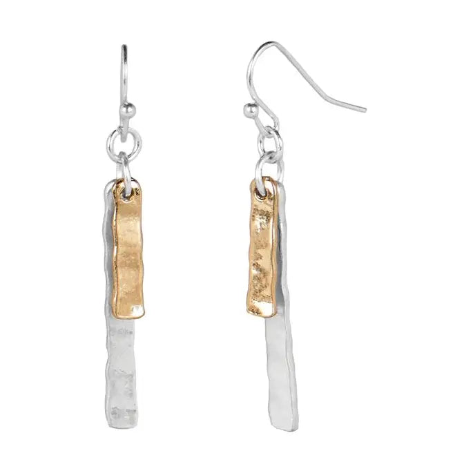 Hammered Mixed Metal Dangles