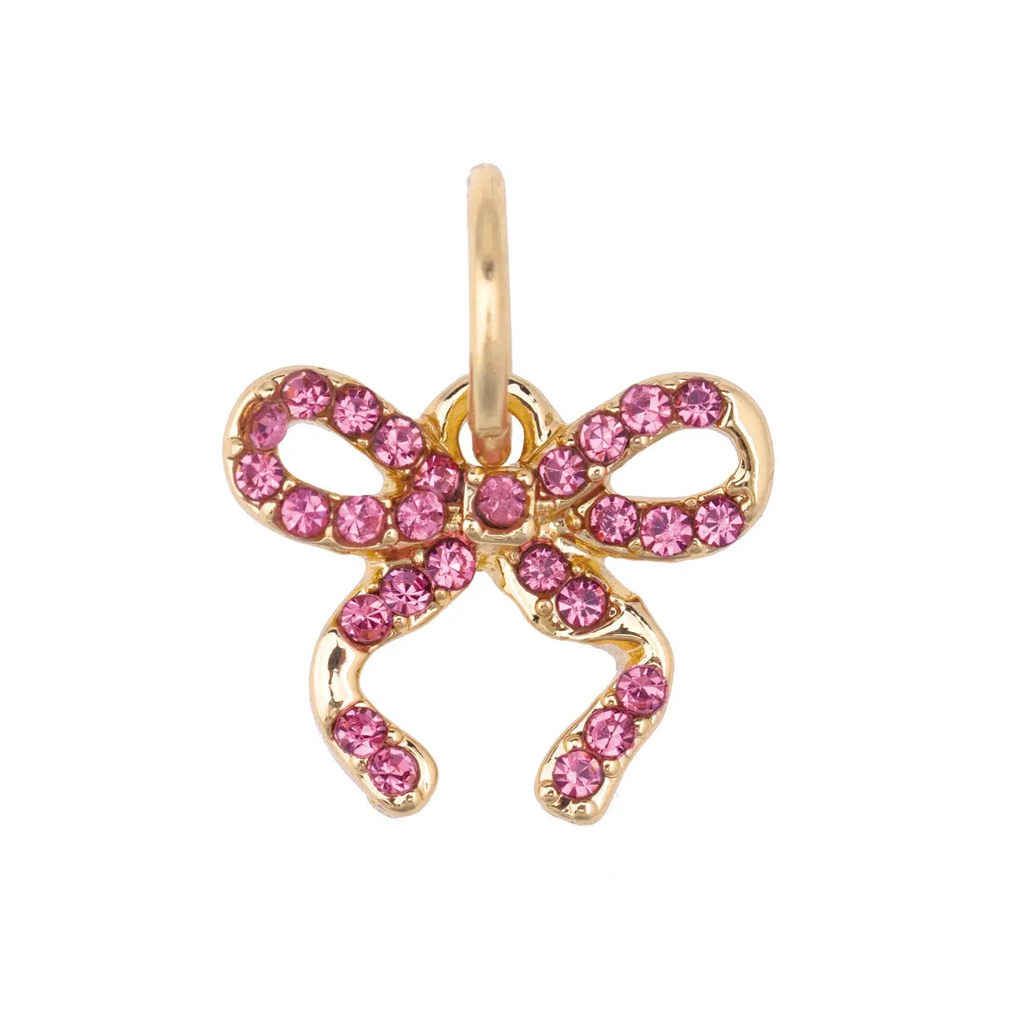 Pink Pave Bow Charm