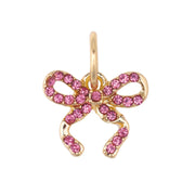 Pink Pave Bow Charm