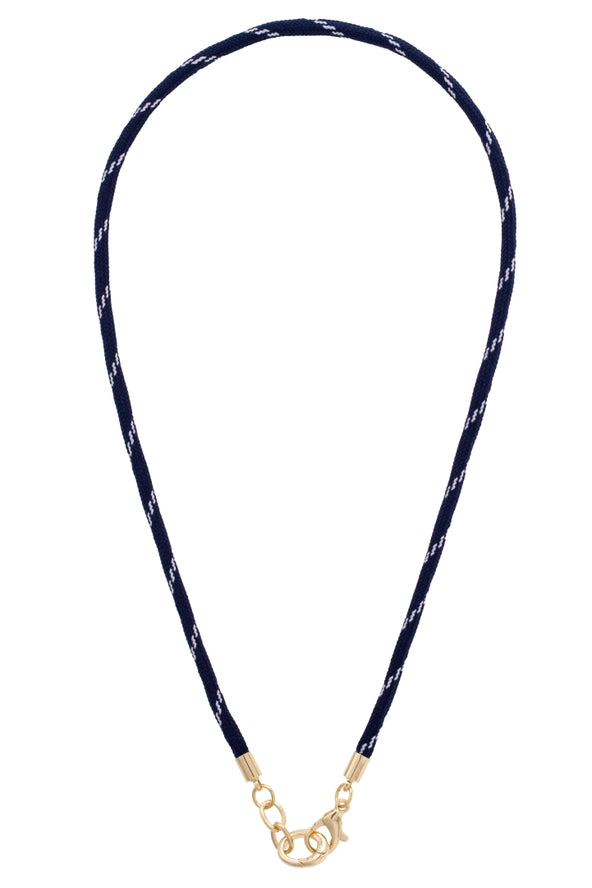 Navy Paracord Charm Necklace