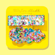 2pc Colorful Confetti Clip Set