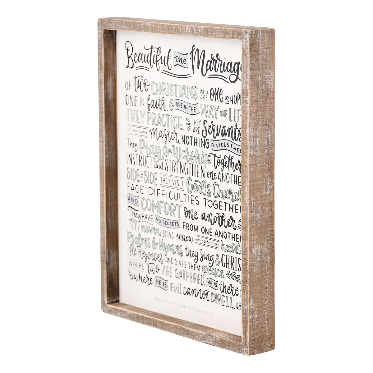 Beautiful the Marriage Framed Board Small