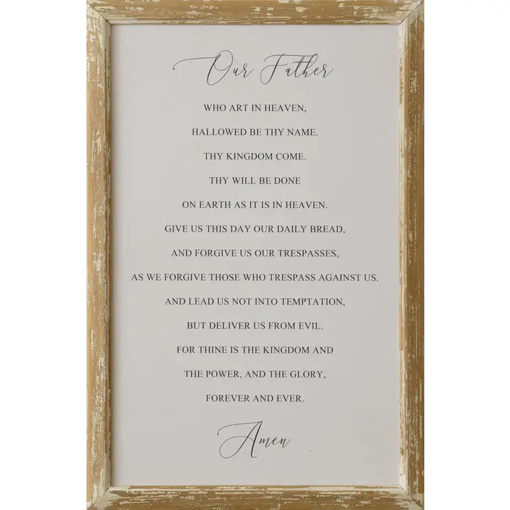 The Lord's Prayer Sign