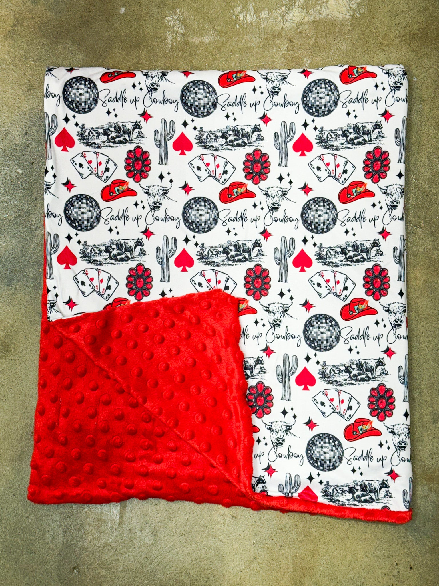 Rhinestone Cowgirl Minky Blanket