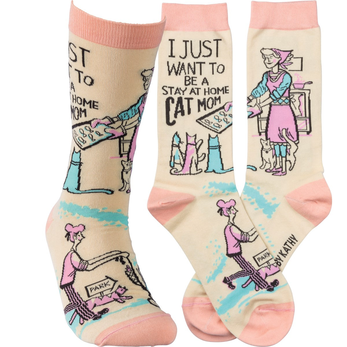 Be A Stay At Home Cat Mom Socks