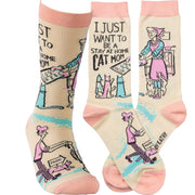 Be A Stay At Home Cat Mom Socks