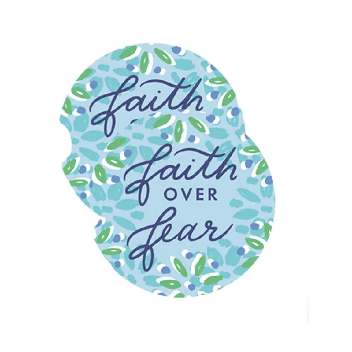 Faith Over Fear Car Coaster Set