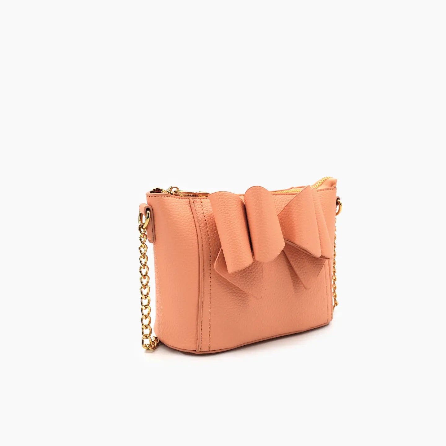 Serena Bright Peach Bow Crossbody
