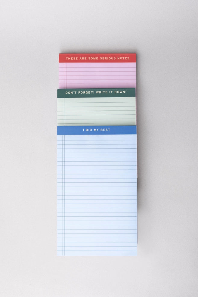 Serious Notes Mini Legal Pad Set