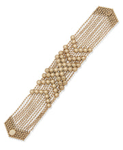 Gold Beaded Snap Bracelet