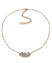 Pave Feather Necklace