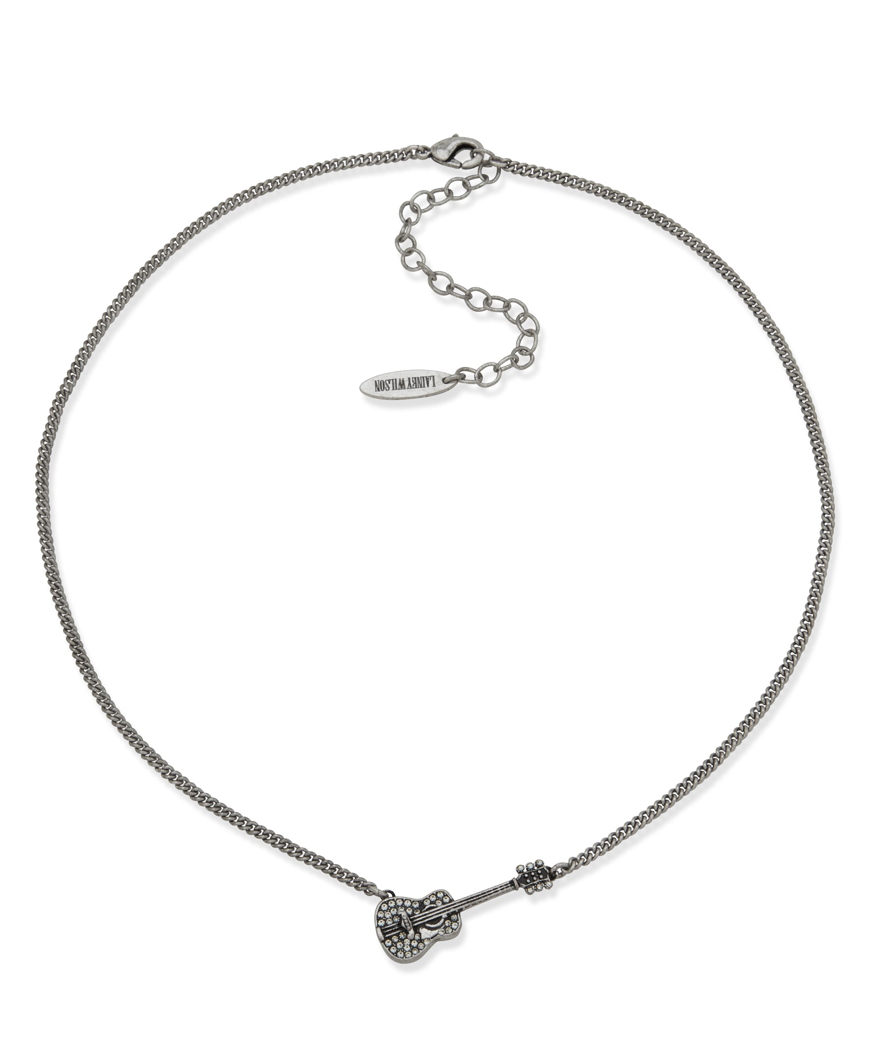Pave Guitar Necklace