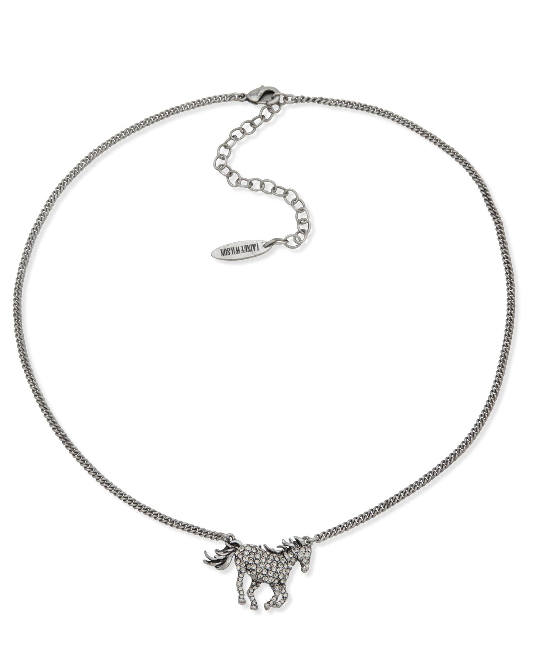 Pave Horse Necklace