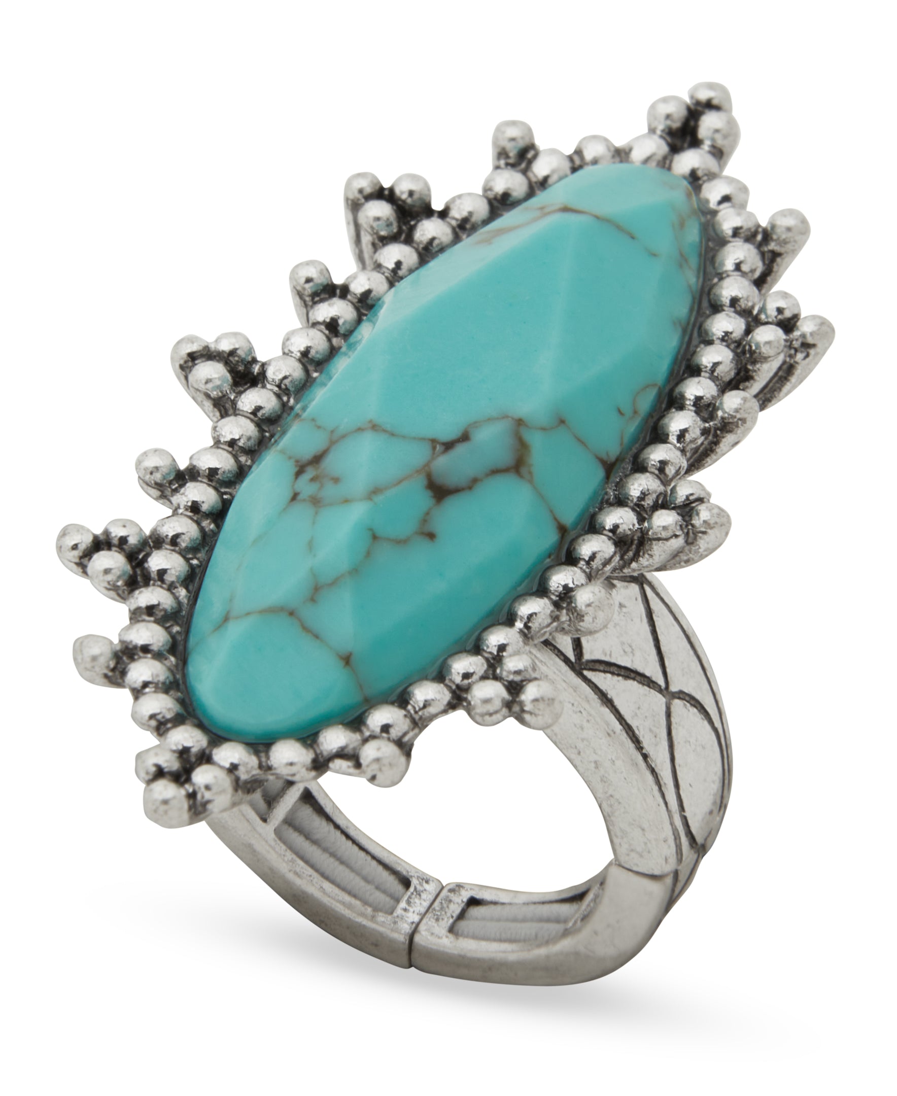 Faceted Turquoise Stone Ring