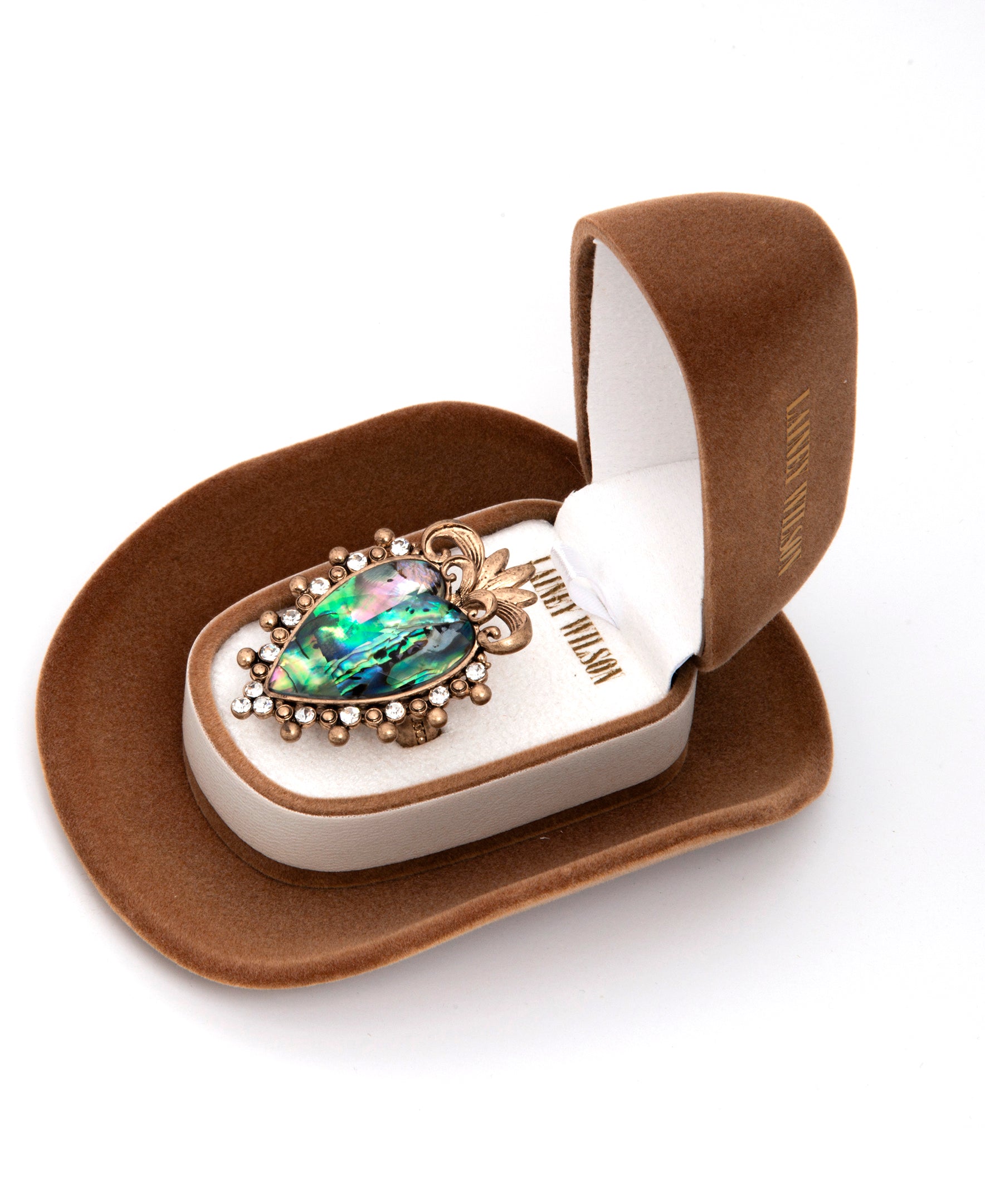 Abalone Heart Ring