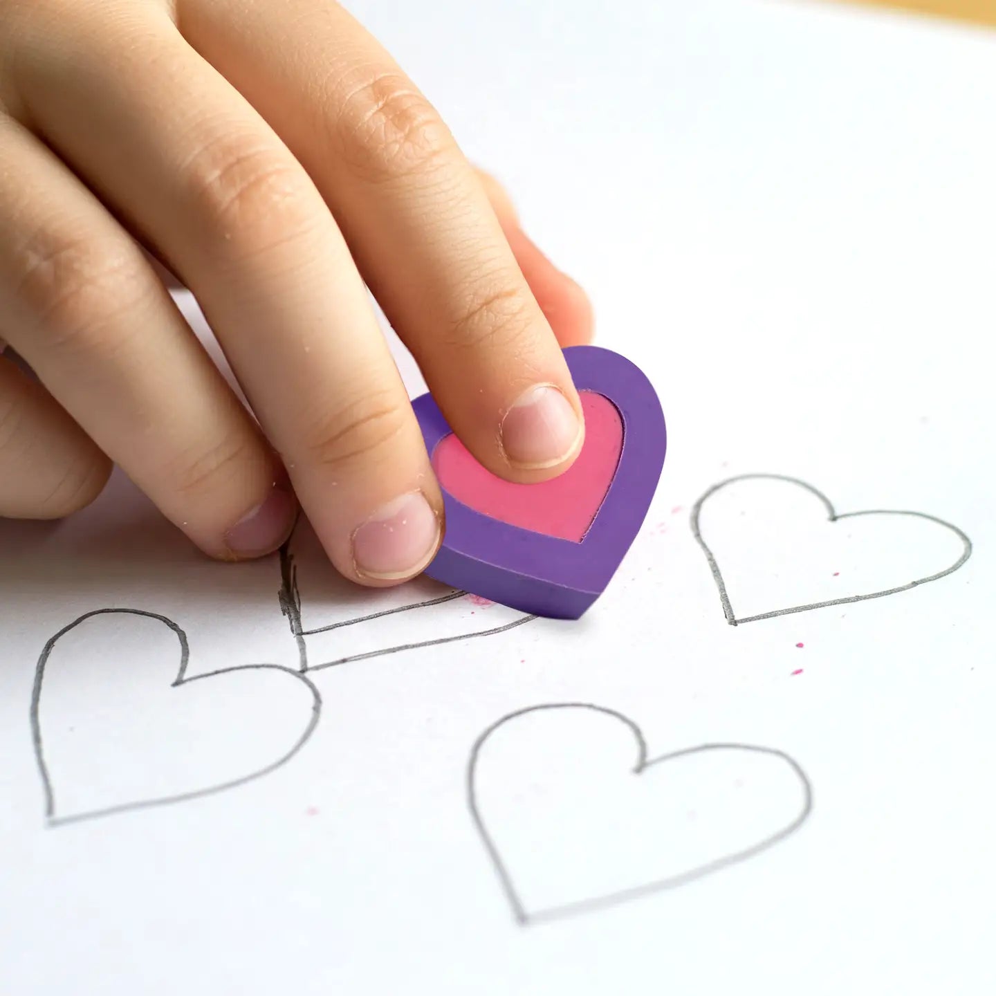 Hearts in Bloom: Erasers