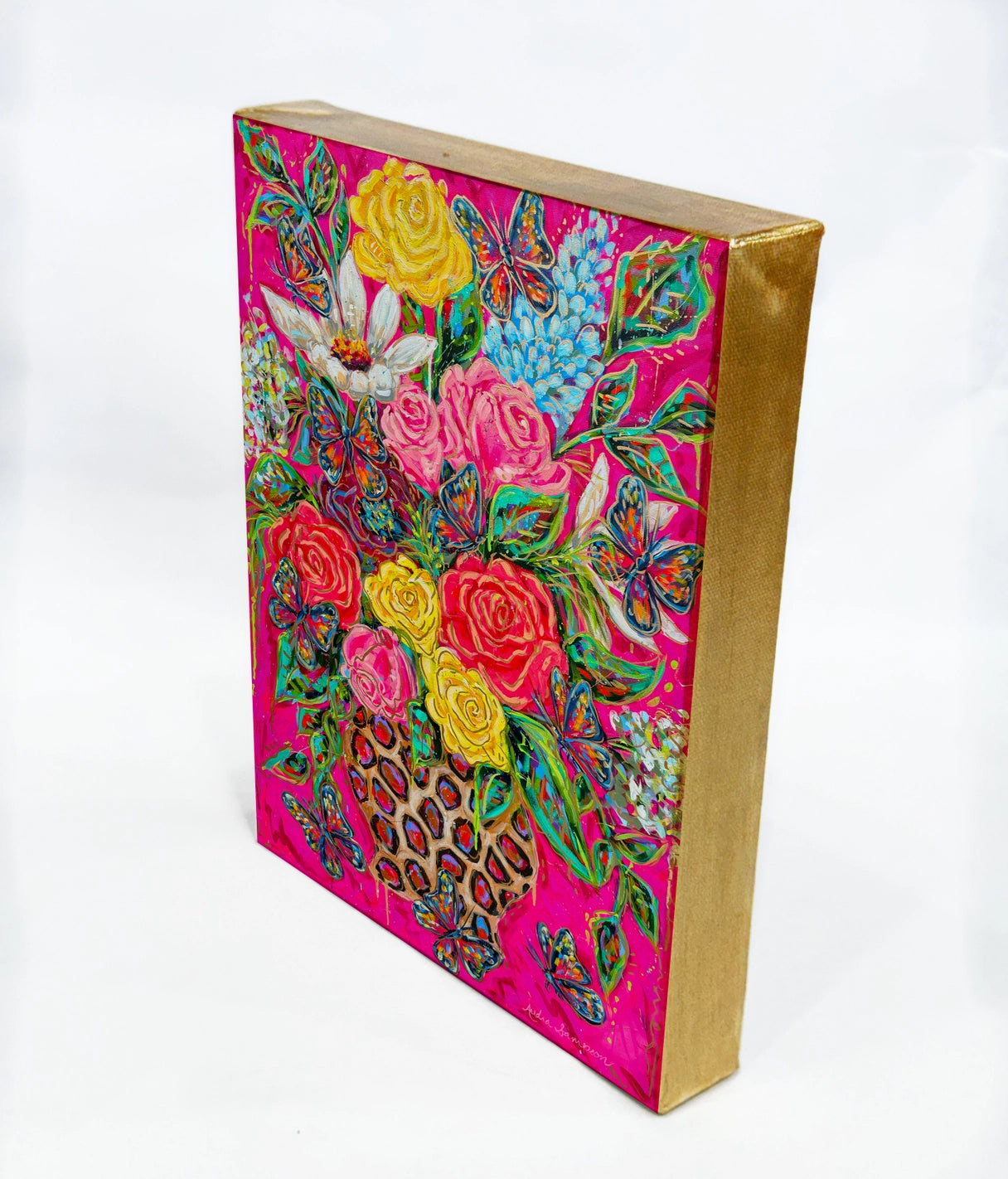 Butterflies & Bouquet Canvas Art
