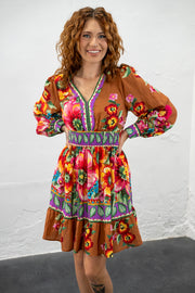 Alice Camel Floral Dress