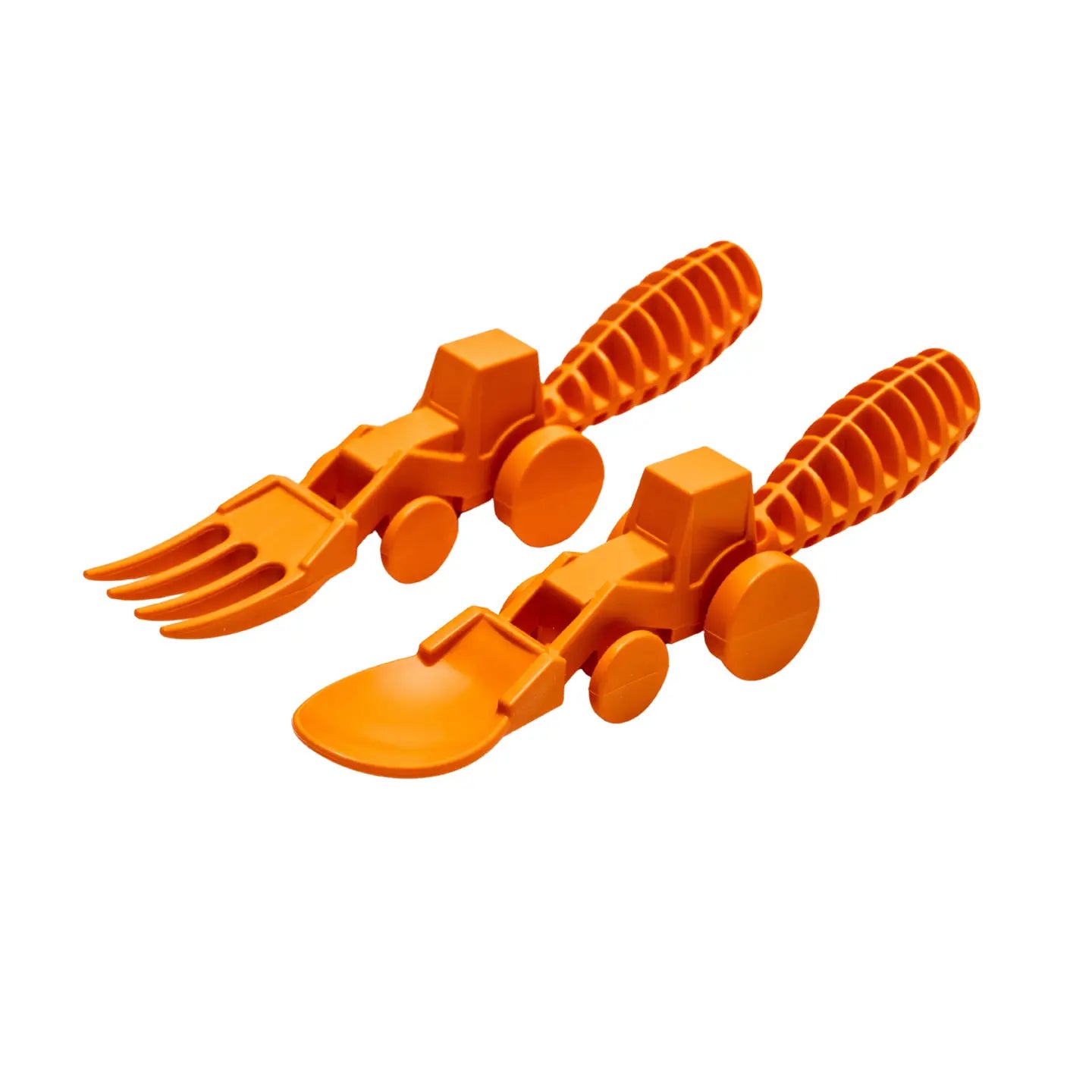 Orange Tractor 2pc Utensils