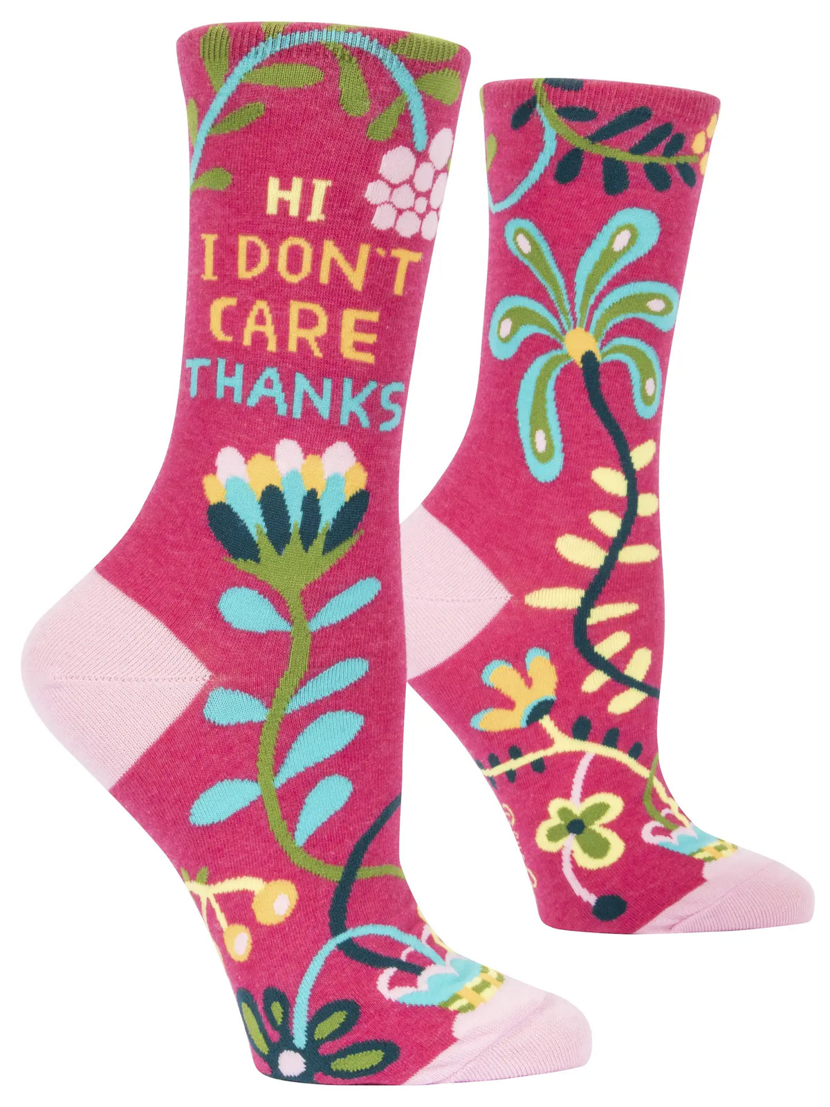 I Don't Care Crew Socks