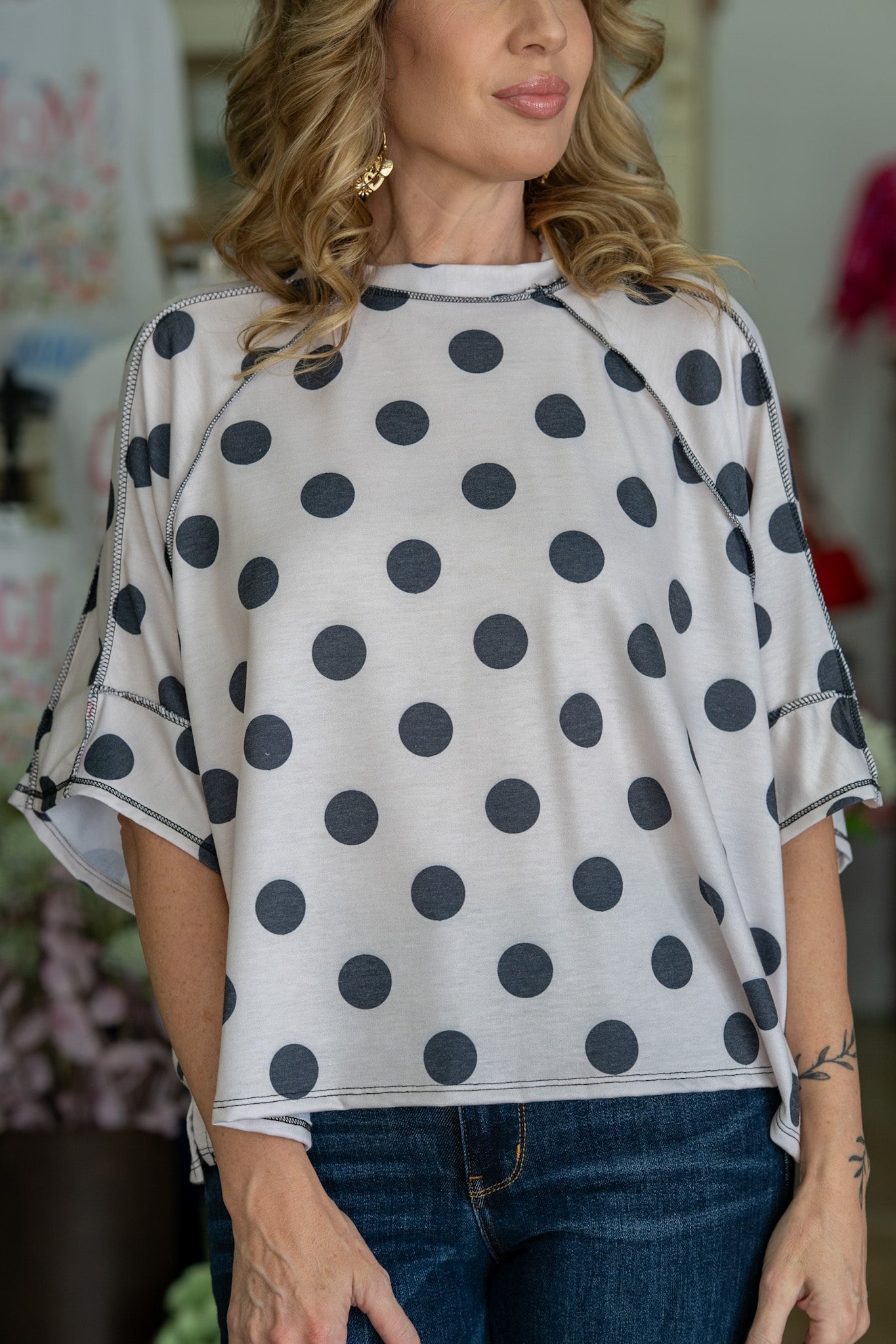 Breanna Polka Dotted Top